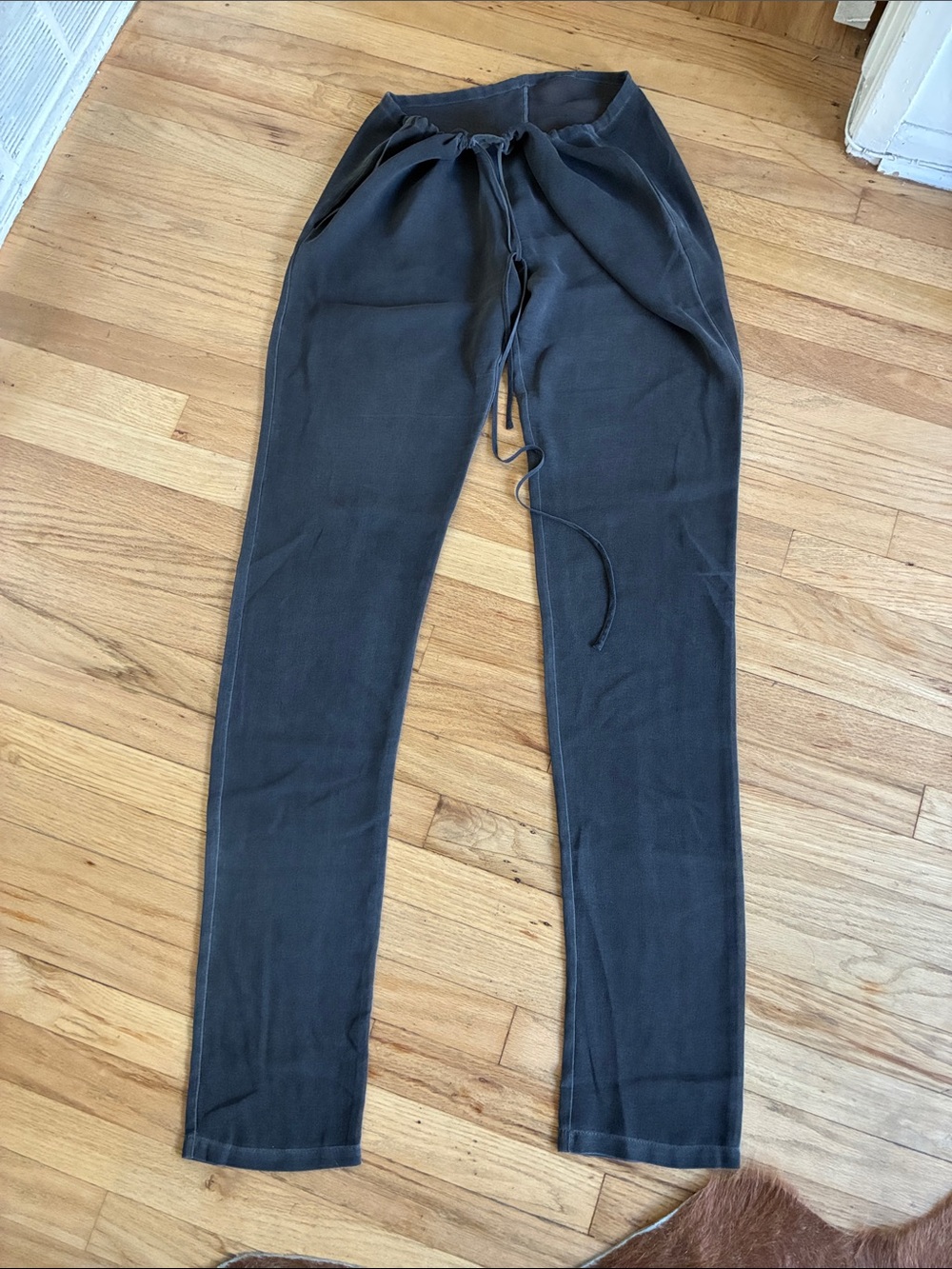 L’agence Gray see through Drawstring Slim Pans silk size small